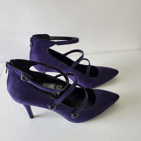 Nine West Jevneo Strappy Pumps Size 12 High Heel Back Zip Shoes Stiletto - Picture 3 of 16